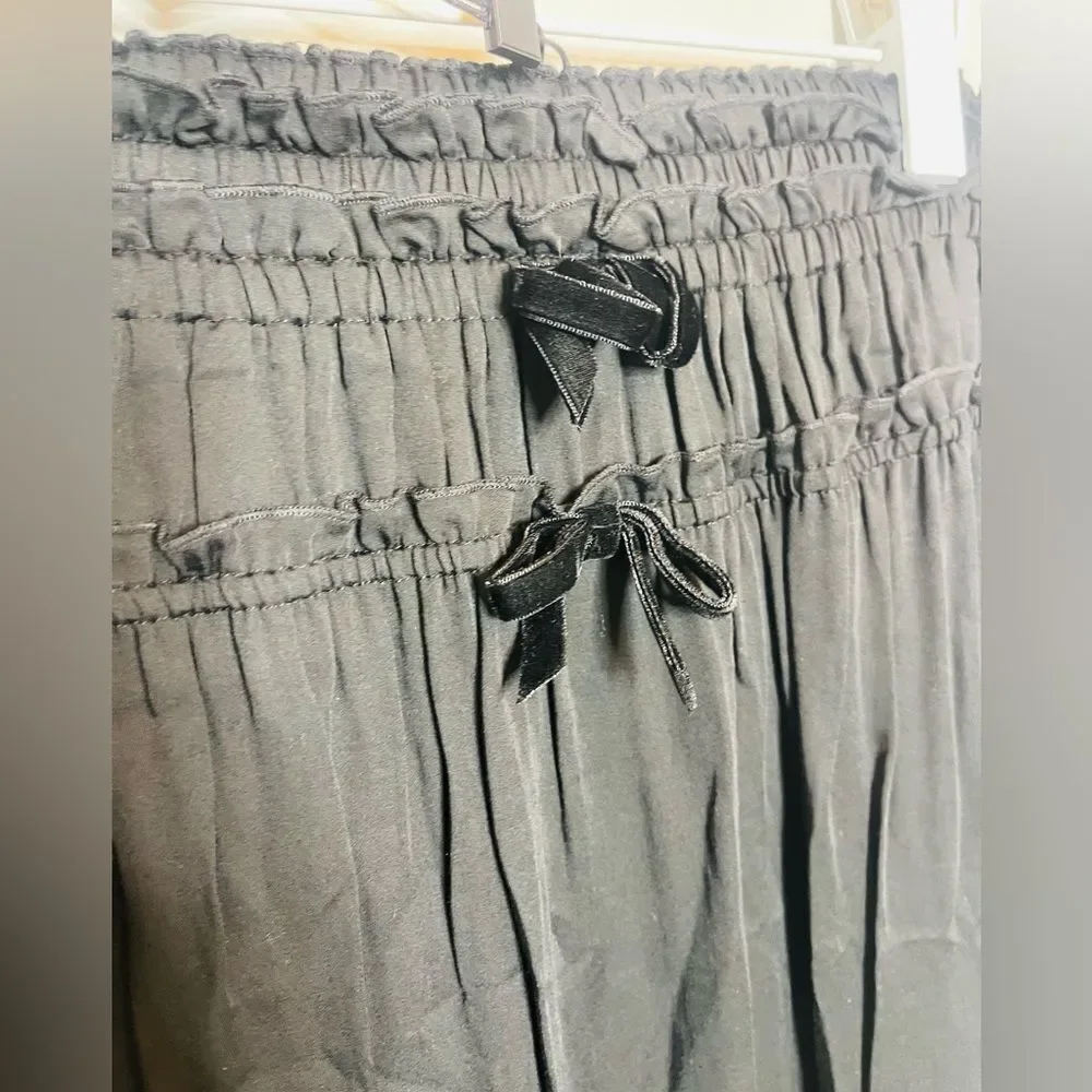 $215 The Kooples Shirred Maxi Skirt Bow Detail NWT - Picture 10 of 11